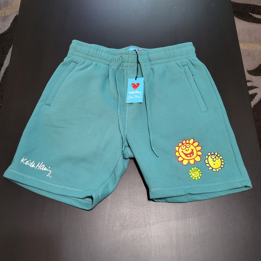 Keith Haring x Shoe Palace Sunflower fleece shorts